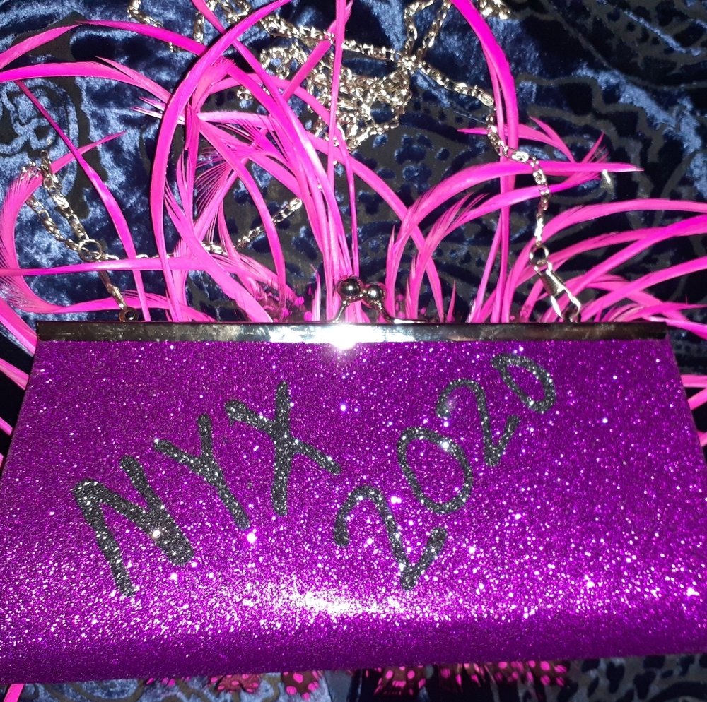 Crazy face purse, with real feathers - Picture 3 of 3
